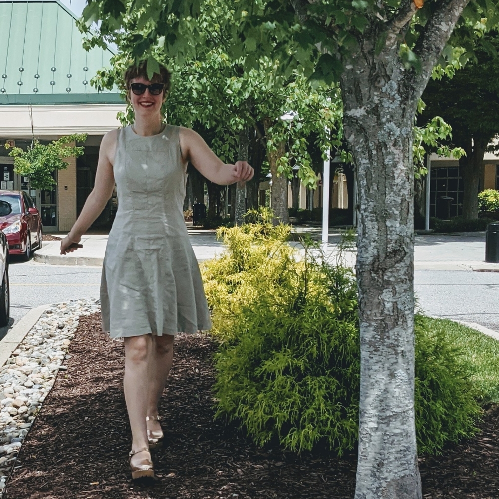 Theory linen blend office dress size 10